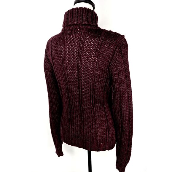 Handmade 80' Vintage burgundyBobble turtleneck Bust 36" CBack 24"Rare QualityEVU - Picture 10 of 10